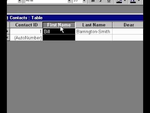 Microsoft Office Access 2000 Re Alanları Düzenleme Resim 1