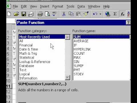 Bir Ölçüt Kullanarak Microsoft Office Excel 2000 Topla İşlevi