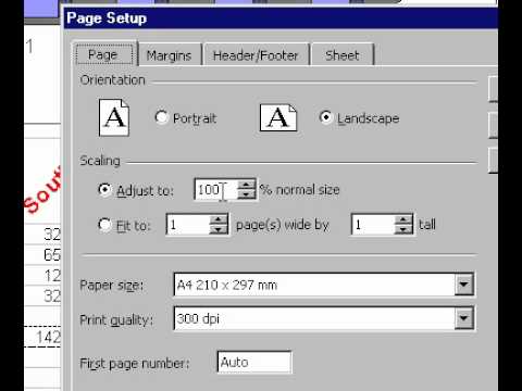 Microsoft Office Excel 2000 Boyutlandırma Çalışma Sayfası