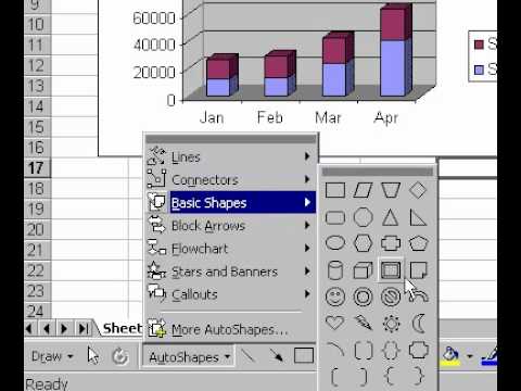 Microsoft Office Excel 2000 Ekleyerek Otomatik Şekiller