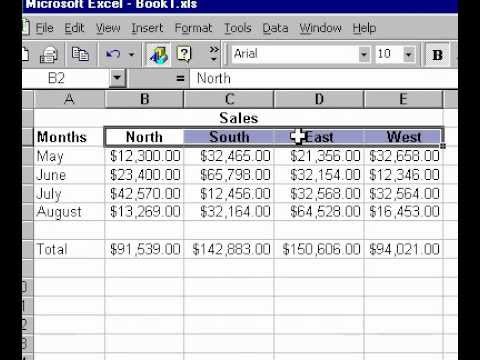 Microsoft Office Excel 2000 Yazı Tipi Stili Ve Boyutu