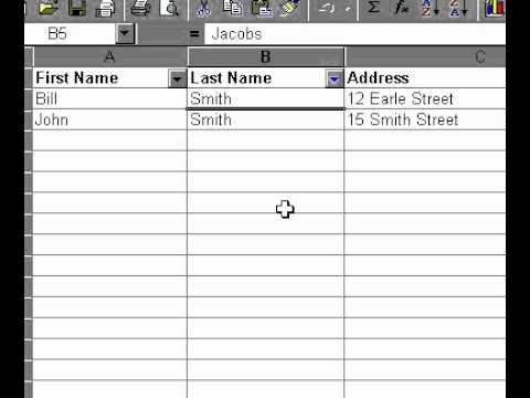 Verilere Filtre Uygulama Microsoft Office Excel 2000