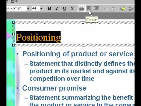 Microsoft Office Powerpoint 2000 Değişiklik Metni Hizalama