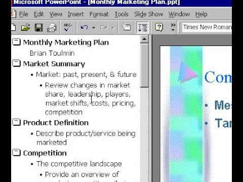 Microsoft Office Powerpoint 2000 Değişiklik Slayt Büyütme Düzeyi