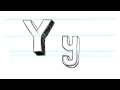 Nasıl 3D Mektuplar Y - Draw Büyük Y Ve Küçük Y 90 Saniye İçinde Resim 3