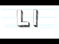 Nasıl 3D Harf L - Büyük Harf L Ve 90 Saniye İçinde Küçük L Beraberlik İçin Resim 4