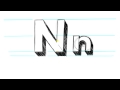 Nasıl 3D Mektuplar N - Draw 90 Saniye İçinde N N Ve Küçük Büyük Harf Yapar Resim 4