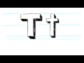 Nasıl 3D Mektuplar T - Draw Büyük T Ve Küçük T 90 Saniye İçinde Resim 4