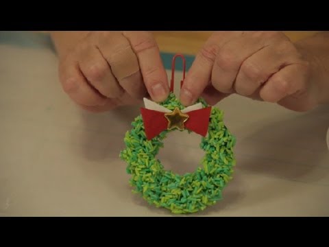 Noel Ağacı Çelenk Craft Tutkal Ve Pirinç İle Yapılan: Noel El Sanatları
