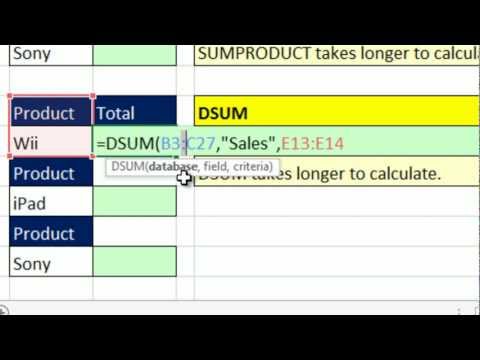 Excel Sihir Numarası 982: W Bir Koşul Eklemek, Topla Veya Dsum Yerine Etopla Kullanın