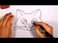 Nasıl Cute Kitten Yüz - Tekir Kedi Yüz Çizim Cc Beraberlik İçin Resim 4