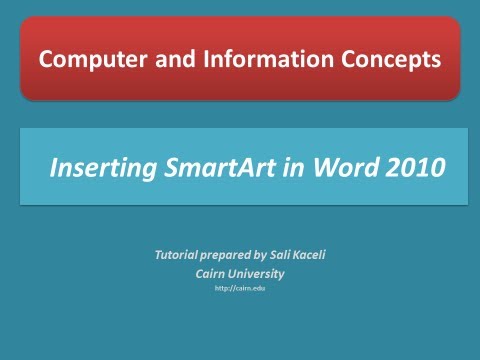 Ekleme Ve Smartart Word 2010 Yılında Kullanarak Resim 1