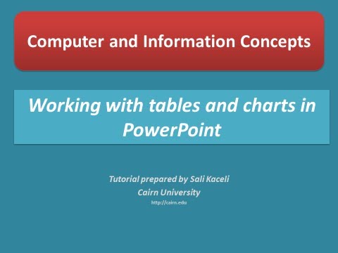 Sunuyu Powerpoint 2010 Yılında Tablolar Ve Grafikler Ekleme