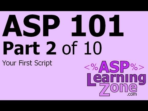 Active Server Sayfaları Öğretici Asp 101 Bölüm 10 02: İlk Senaryon