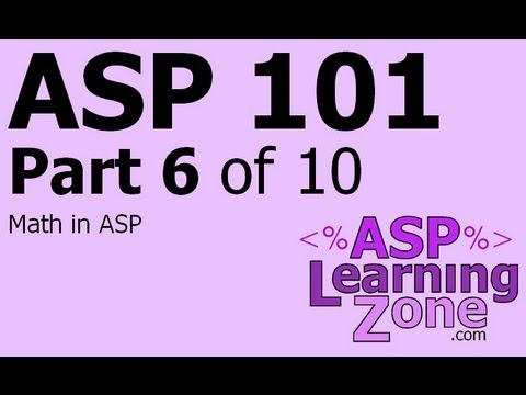 Active Server Sayfaları Öğretici Asp 101 Bölüm 10 06: Matematik Arasında Adp'de Çalıştı