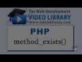 Php Dersleri - Method_Exists() Sınıf Nesne Yönelimli Programlama Oop
