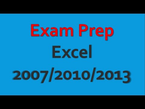 Sınav Hazırlık Microsoft Excel 2007/2010/2013 Pt 1