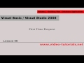 Visual Basic Eğitimi - Cilt 2-Ders 06: İlk Kez İsteği