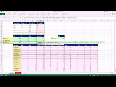 Excel Büyü Hüner 1036: Sum Dikdörtgen Masa, Koşul 1 Satır Üstbilgileri & Veya Ölçüt Sütun Başlıkları