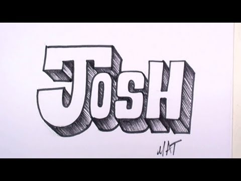 Josh Adını Yazmayı Grafiti #31 50 İsim Tanıtım Tasarım Resim 1
