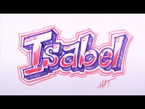 Isabel Adını Yazmayı Grafiti #33 50 İsim Tanıtım Tasarım