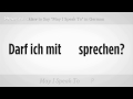 De Ki "için Almanca Olarak Konuşabilir Miyim" Nasıl | Almanca Dersleri