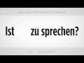 De Ki "için Almanca Olarak Konuşabilir Miyim" Nasıl | Almanca Dersleri Resim 4