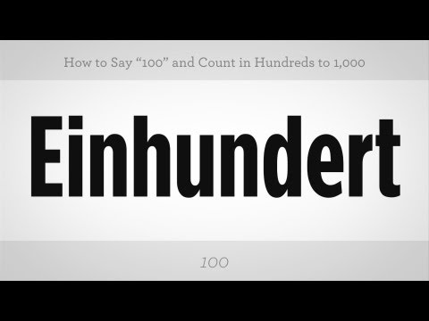 Say 100 Ve Sayısı Nasıl 100'ler 1000 İçin | Almanca Dersleri