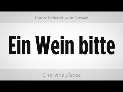 Nasıl Şarap Almanca Olarak Sipariş | Almanca Dersleri Resim 1