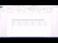 Office 2013 Sınıf #13: Word Tabloları Ve Word'de Özel Bağlantı Yapıştır İle Excel Tablo