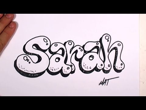 Sarah Adını Yazmayı Grafiti #36 50 İsim Tanıtım Tasarım