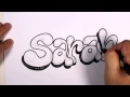 Sarah Adını Yazmayı Grafiti #36 50 İsim Tanıtım Tasarım Resim 3