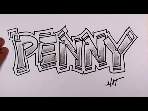 Penny Adını Yazmayı Grafiti #37 50 İsim Tanıtım Tasarım