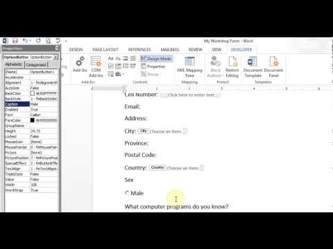 Microsoft Word - Form (Office 2007/2010/2013) Oluşturma Resim 1
