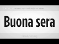 Ne Demek "iyi Geceler" İtalyanca | İtalyan Ders Resim 3