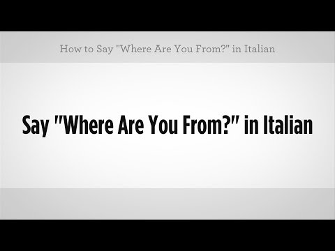"sen Neredesin Dan" Demeyi | İtalyan Ders