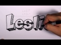 Leslie Adını Yazmayı Grafiti #51 50 İsim Tanıtım Tasarım Resim 4