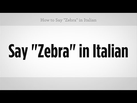 Nasıl Yapılır: De Ki "zebra" İtalyanca | İtalyan Ders Resim 1