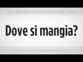 "nereye-Ebilmek I Almak Yiyecek Bir Şeyler" Demek | İtalyan Ders Resim 3