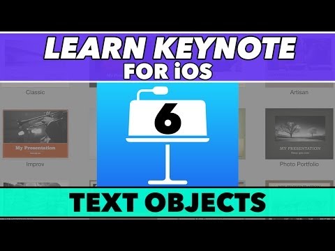 Keynote Ios Öğretici #6 - Metin Nesneleri In-Depth