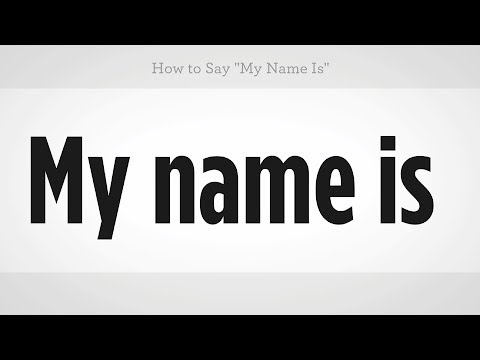 "benim Adım" Demek Nasıl | Mandarin Çincesi