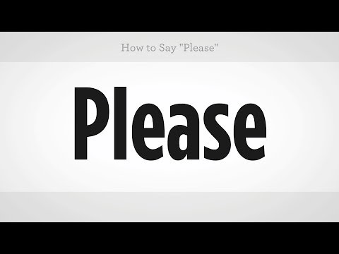 "lütfen" Demeyi | Mandarin Çincesi