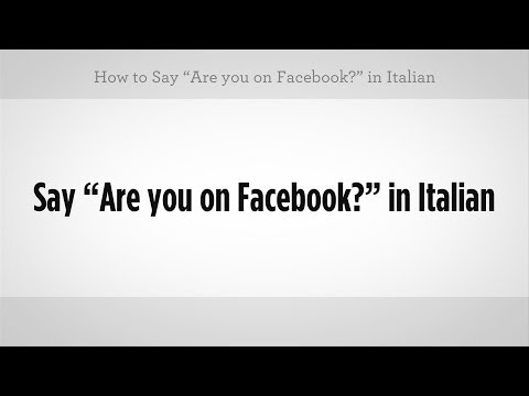 Ne Demek "facebook'ta Misiniz" | İtalyan Ders Resim 1