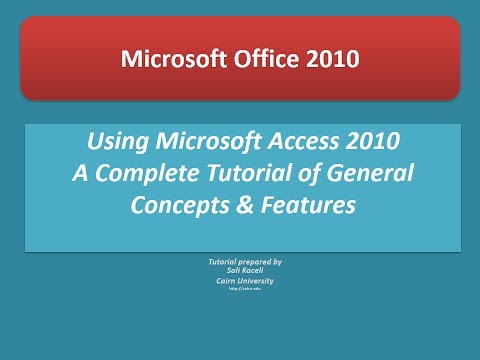 Microsoft Access 2010: Tam Öğretici Çoğu Özellikleri