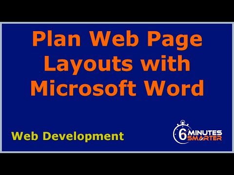 Microsoft Word'ü Web Sayfası Düzenleri Planı