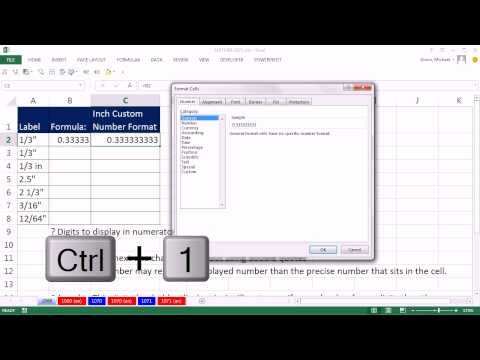 Excel Sihir Numarası 1069: Ondalık Ve Kesirli İnç Excel'de Toplam Sayı: 1/3" Veya 2,5" Veya 2 1/3"