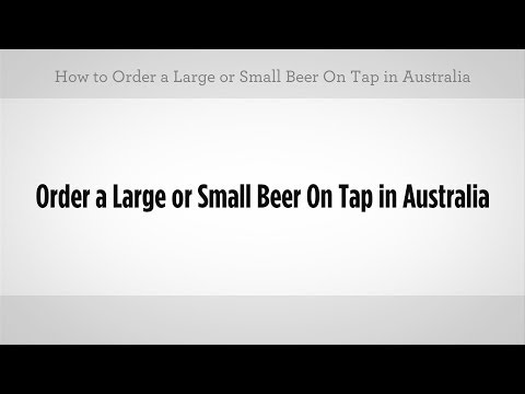 Nasıl Bir Bira Musluğu Sipariş | Avustralya Argo Resim 1