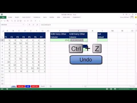 Excel Sihir Numarası 1082: Her Diğer Sütun Toplamı: Dört Formül Yöntem (Her Sütun Ekle)