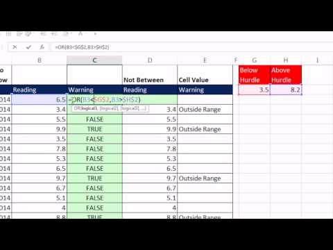 Excel Sihir Numarası 1087: Or Ve Eğer İşlevi Ve Koşullu Biçimi: Numara Dış Alt Ve Üst Engel