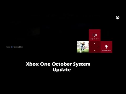 Xbox Bir Ekim Sistemi Güncelleme Önizleme